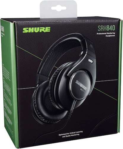 Audífonos de referencia de estudio Shure SRH840-BK 