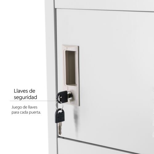 Locker Metálico 4 Puertas Casillero C/ Chapa Para Oficina Guardex