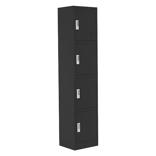 Locker Metálico 4 Puertas Casillero C/ Chapa Para Oficina Guardex