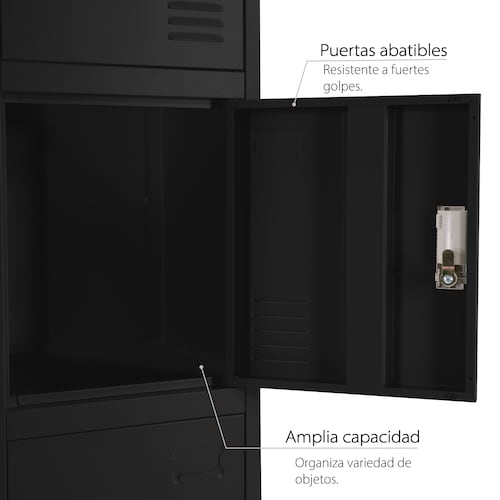 Locker Metálico 4 Puertas Casillero C/ Chapa Para Oficina Guardex