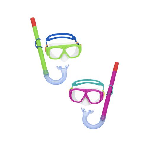 Kit De Buceo Snorkel Bestway Infantil Verde Protección Uv