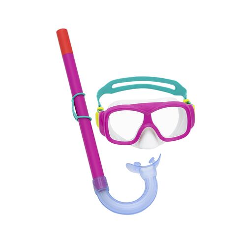 Kit De Buceo Snorkel Bestway Infantil Verde Protección Uv