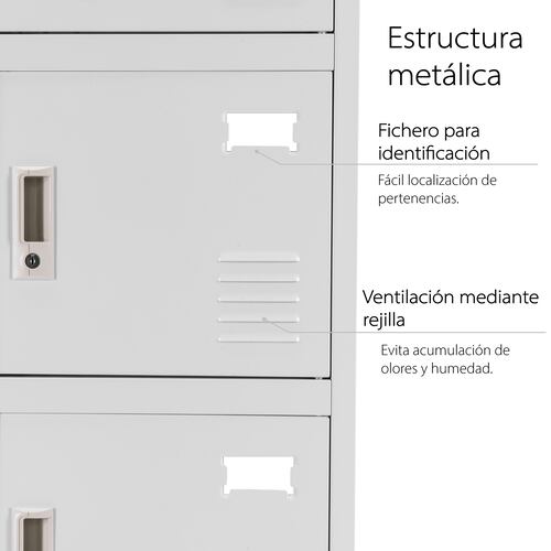 Locker Metálico Guardex  C/ 5 Puertas Casillero Y Chapa