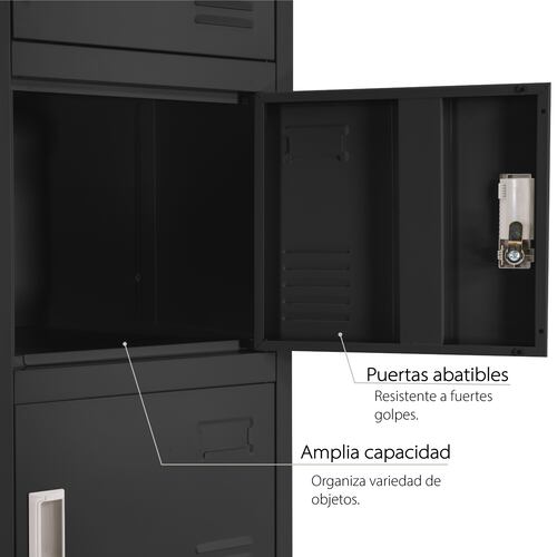 Locker Metálico Guardex  C/ 5 Puertas Casillero Y Chapa