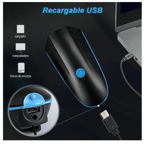 Luz Bicicleta Recargable Delantera Y Traser Y Claxon