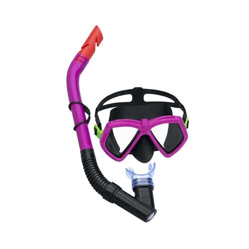 Kit De Buceo Snorkel Bestway Infantil Proteccion Uv Negro 