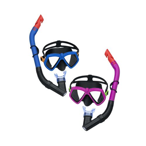 Kit De Buceo Snorkel Bestway Infantil Proteccion Uv Negro 