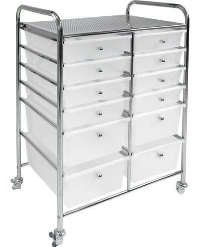 Carrito Organizador Auxiliar 12 cajones cajoneras Multiusos  Accesorios 