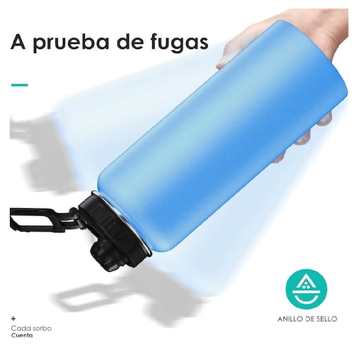 Botella De Agua Fría/caliente De Acero Inoxidable De 1.2 L Azul