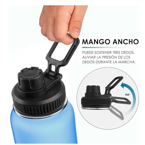 Botella De Agua Fría/caliente De Acero Inoxidable De 1.2 L Azul