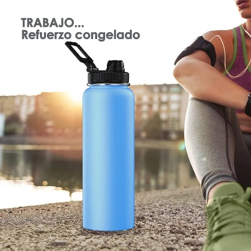 Botella De Agua Fría/caliente De Acero Inoxidable De 1.2 L Azul