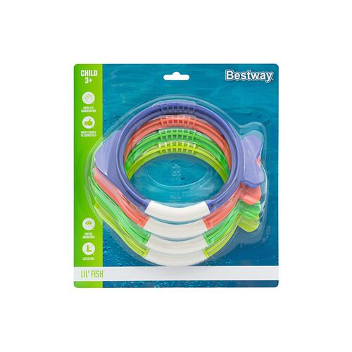 Juguete De Buceo Bestway Aros De Pez Infantil De Plástico Multicolor