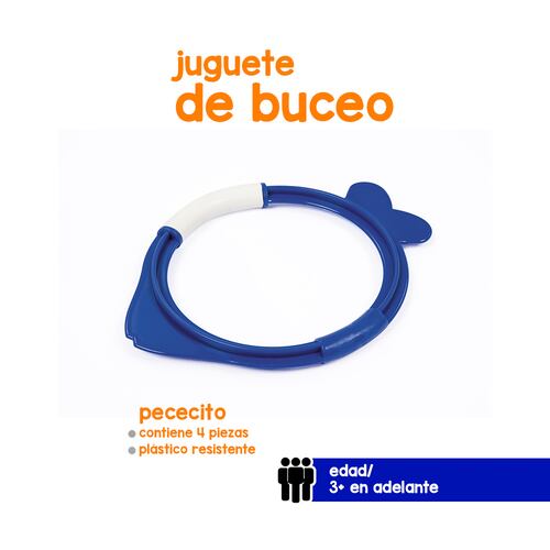 Juguete De Buceo Bestway Aros De Pez Infantil De Plástico Multicolor