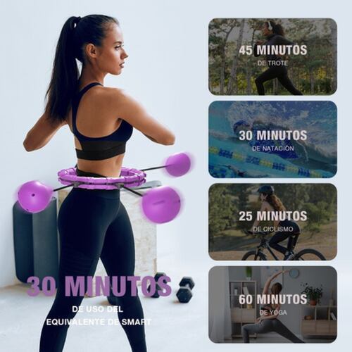 Aro Hula Hoop Entrenador Abdominal de Cintura Violeta