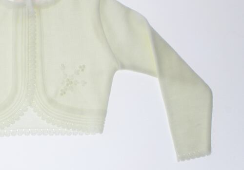 Sueter Niña Bolero Beige Claro Tejido 3037 1 a 16 Años.