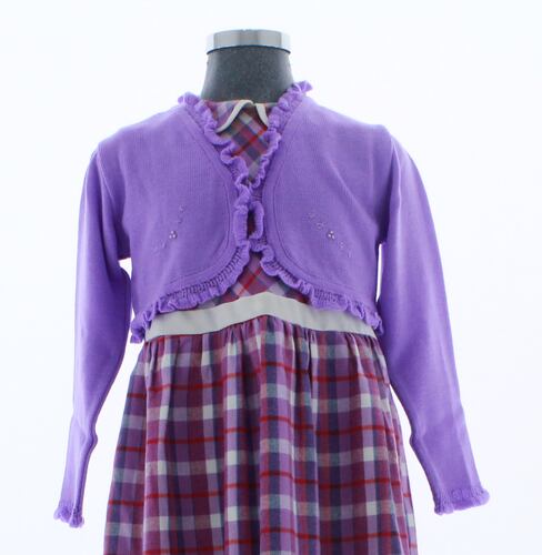 Sueter Niña Bolero Tejido Morado 3090 1 a 16 Años.