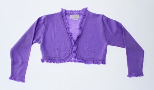 Sueter Niña Bolero Tejido Morado 3090 1 a 16 Años.