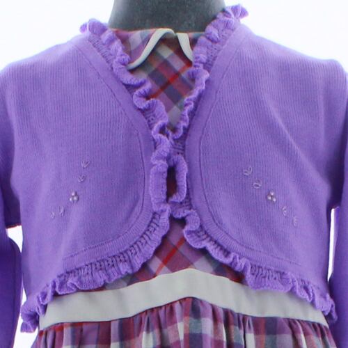 Sueter Niña Bolero Tejido Morado 3090 1 a 16 Años.