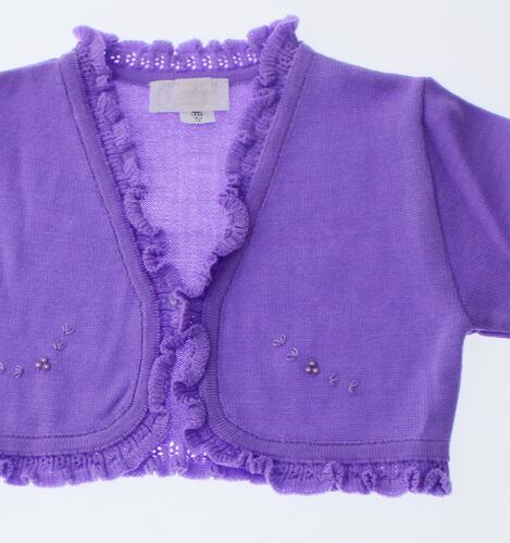 Sueter Niña Bolero Tejido Morado 3090 1 a 16 Años.