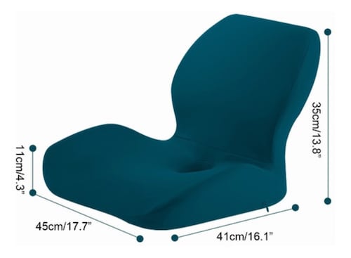 Juego De Almohadas De Soporte Lumbar Azul