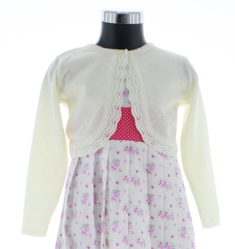 Sueter Niña Bolero Tejido Color Beige Claro 3109 1 a 16 Años.