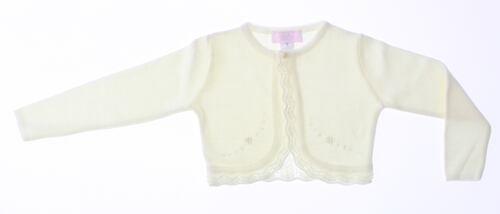 Sueter Niña Bolero Tejido Color Beige Claro 3109 1 a 16 Años.