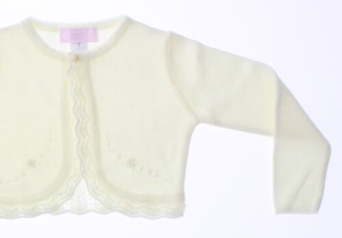 Sueter Niña Bolero Tejido Color Beige Claro 3109 1 a 16 Años.