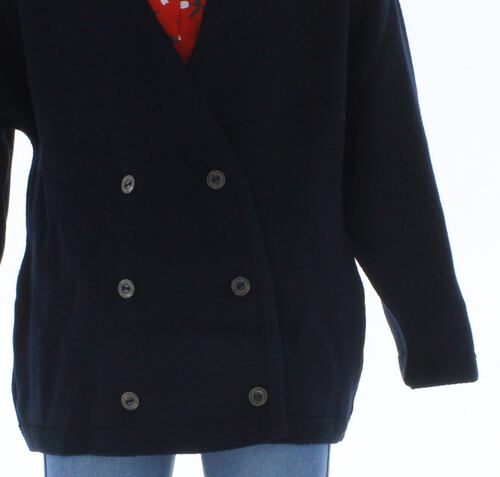 Sueter Tejido Cruzado Tipo Chaqueta Azul Marino 3120 3 a 16 Años.