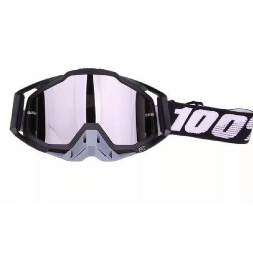 Googles Motocross Gafas Rzr Moto Anti Niebla - Motocicleta Negro Plata