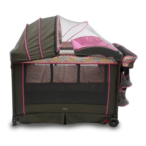 Cuna Corral Verona Rosa Mecedor Cambiador Prinsel