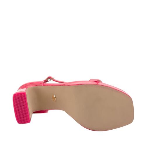 Sandalia monocolor de plataforma con tacón, color fucsia, marca Belinda Peregrin, mod. 1061439