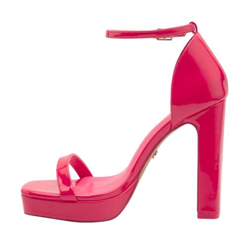 Sandalia monocolor de plataforma con tacón, color fucsia, marca Belinda Peregrin, mod. 1061439