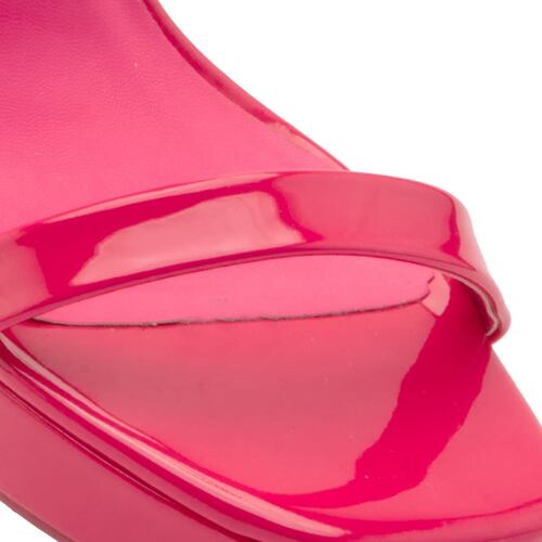 Sandalia monocolor de plataforma con tacón, color fucsia, marca Belinda Peregrin, mod. 1061439