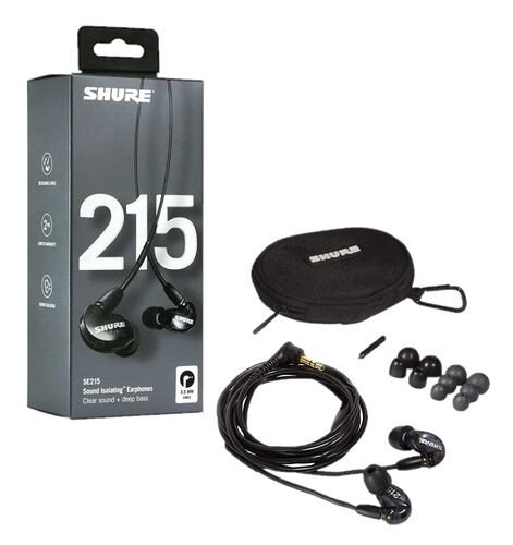Audífonos In-ear SHURE Se215-k Con Aislamiento De Sonido.