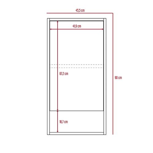 Gabinete organizador armable para baño con espejo y entrepaños Mariana color chocolate .