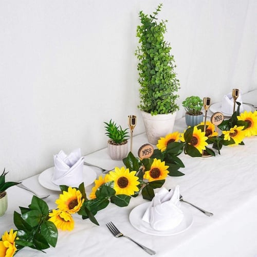 Vid De Girasol Flor Artificial Para Decoración