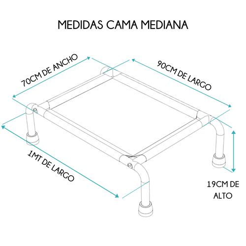 Cama Elevada Para Perro Mediana.