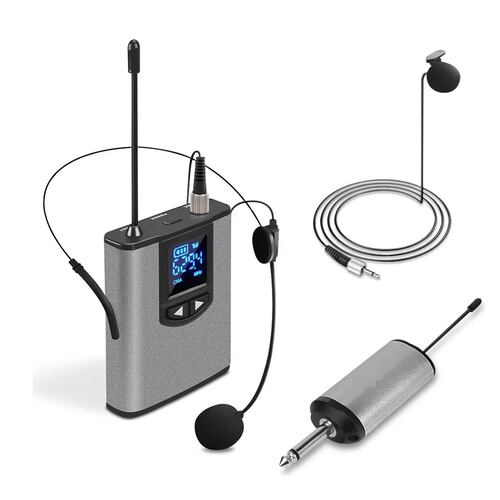 Micrófono Inalámbrico Uhf De 25 Canales Diadema \solap