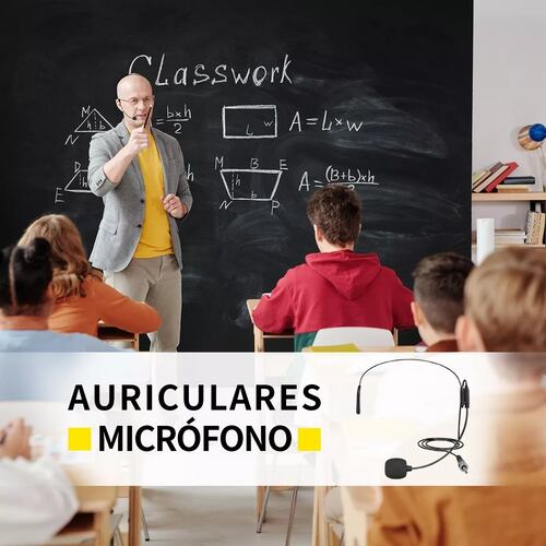 Micrófono Inalámbrico Uhf De 25 Canales Diadema \solap