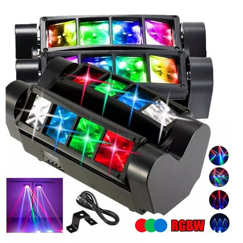 Mini Spider Rgbw Efectos Luz 8x3w Dmx512 Led Láser Luces Dj