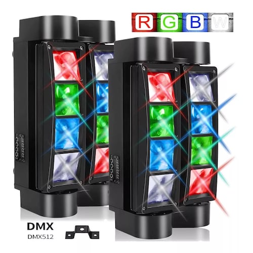 Mini Spider Rgbw Efectos Luz 8x3w Dmx512 Led Láser Luces Dj