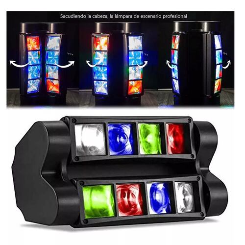 Mini Spider Rgbw Efectos Luz 8x3w Dmx512 Led Láser Luces Dj
