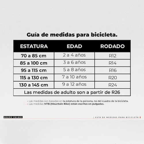 Bicicleta Veloci Lithium BMX Rodada 20 Naranja