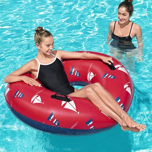 Salvavidas Dona Inflable Juvenil Playa Plástico Pvc 119 Cm.
