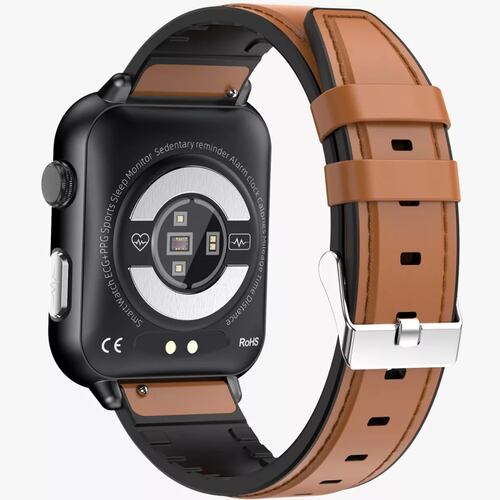 Smart Watch Reloj Inteligente E200 De Piel Fralugio Ecg Spo2.