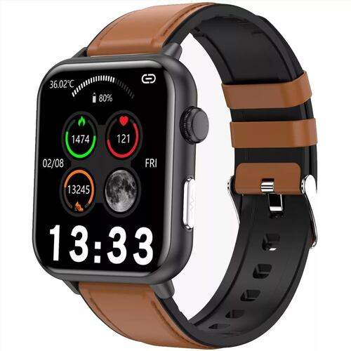 Smart Watch Reloj Inteligente E200 De Piel Fralugio Ecg Spo2.