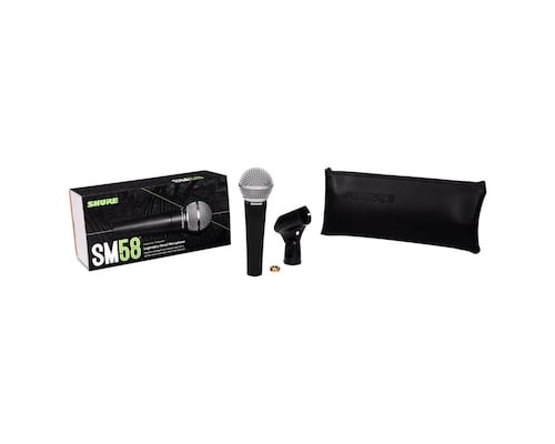 Micrófono Dinámico SHURE Sm58-lc Cardioide Gris Oscuro P/voz.