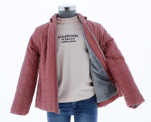 Chamarra Niña Rosa Forrada 3234 3 a 16 Años.