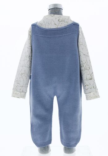 Conjunto Mameluco Bebe Overol Color Azul 3236 0 a 2 Años.