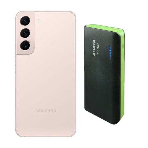 Galaxy S22 128GB Rosa Reacondicionado Grado A + Power Bank 10,000mah.